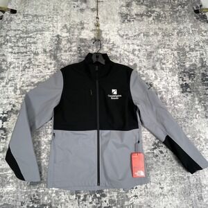 The North Face Castle Rock Soft Shell Jacket Womens M Black Grey NWT Embroidered